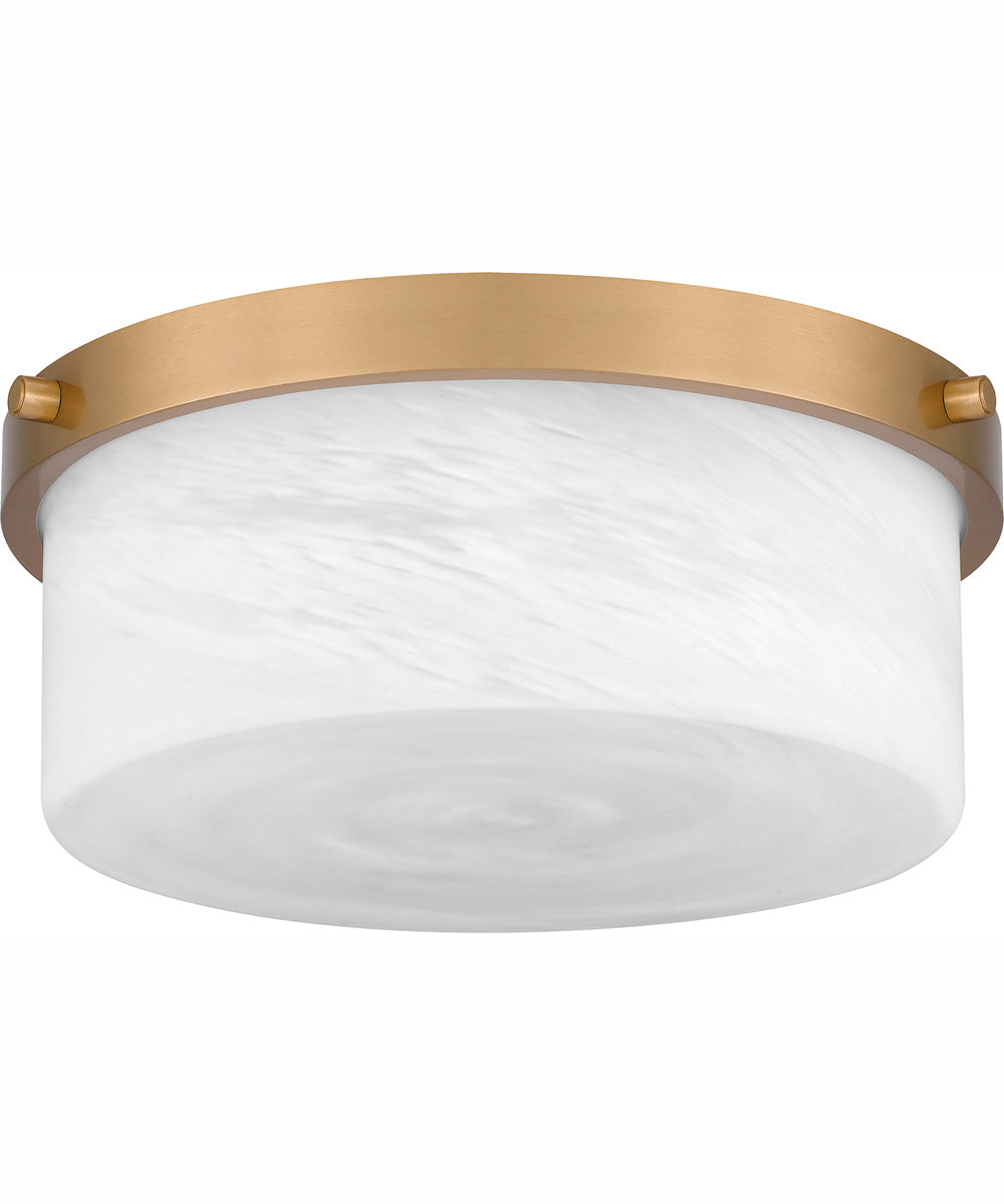 Quoizel Flush Mount Small 2-light Flush Mount Aged Brass
