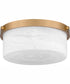 Quoizel Flush Mount Small 2-light Flush Mount Aged Brass