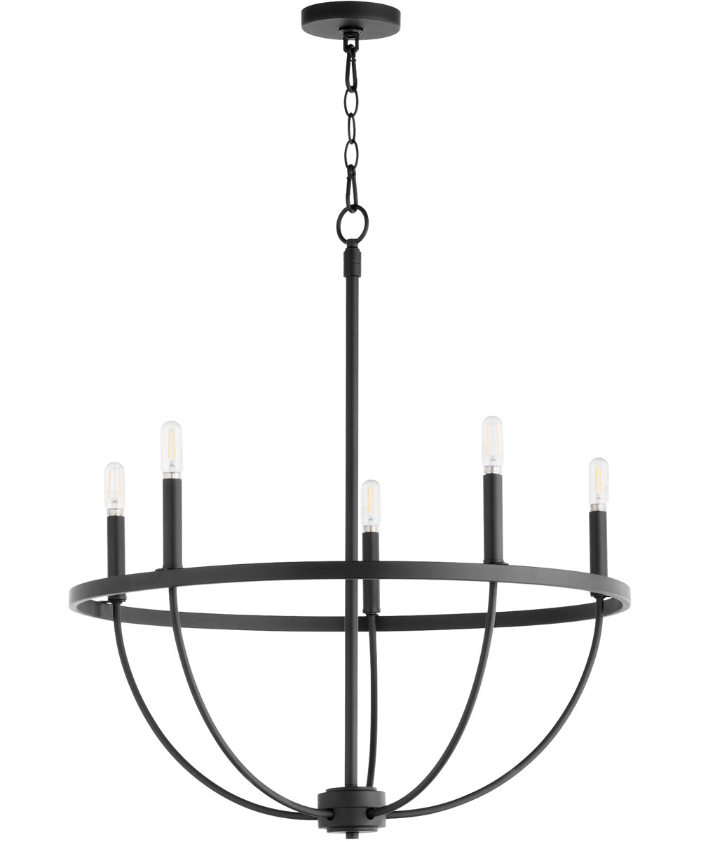Tribute 5-light Chandelier Matte Black