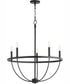 Tribute 5-light Chandelier Matte Black