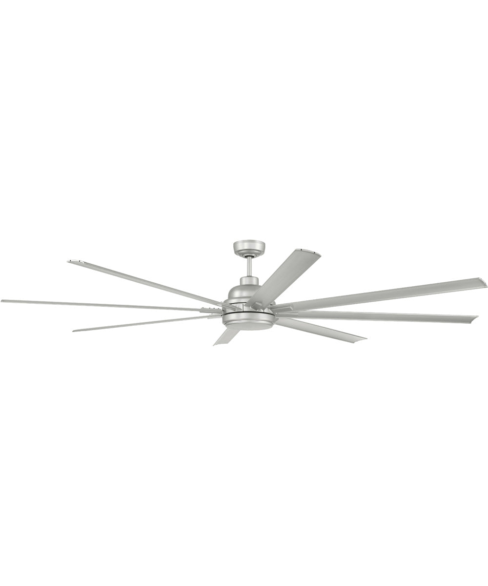 Rush 84" 1-Light Ceiling Fan (Blades Included) Painted Nickel