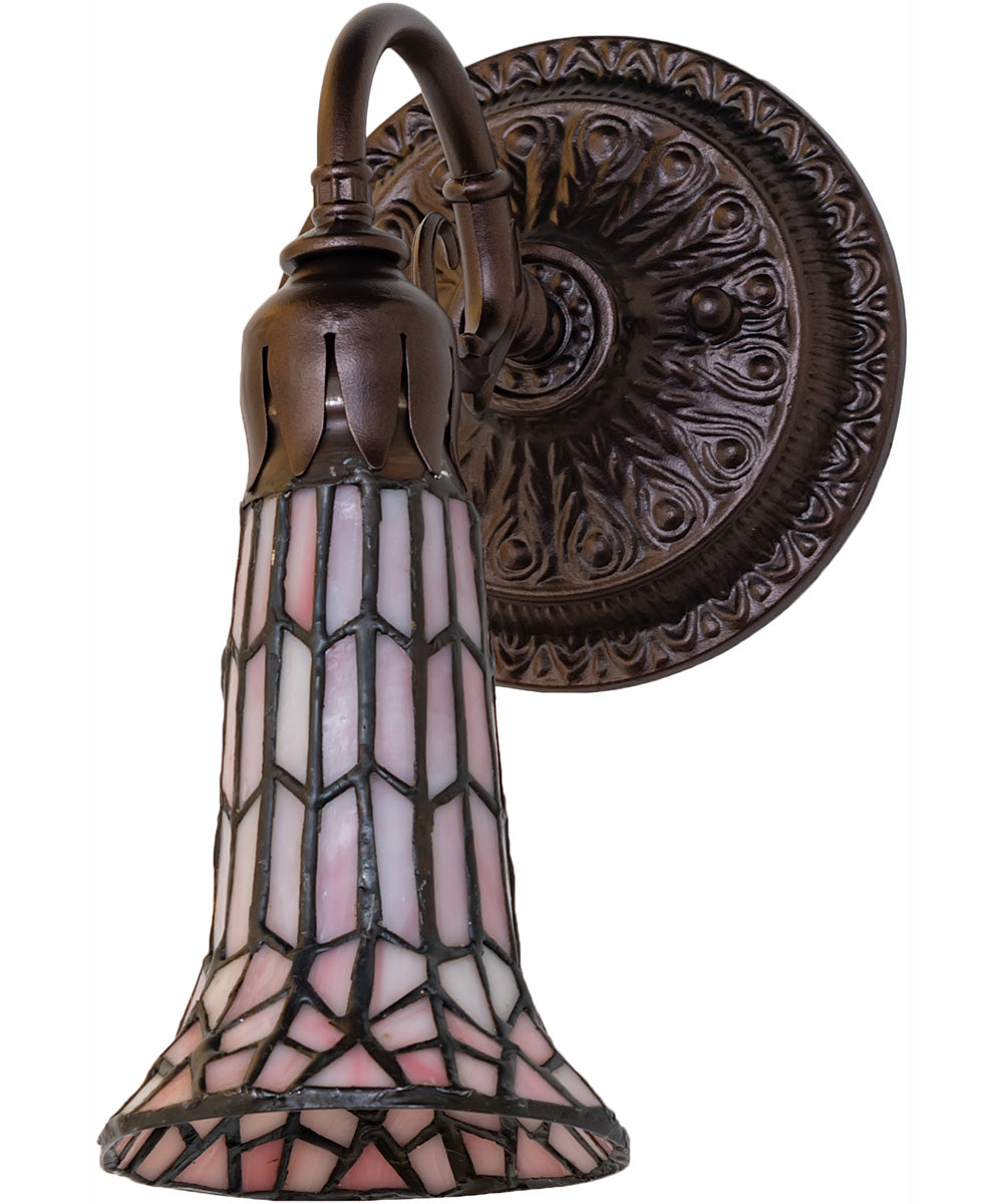 5.5" Wide Stained Glass Pond Lily Wall Sconce