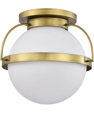 Lakeshore 1-Light Close-to-Ceiling Natural Brass