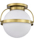 Lakeshore 1-Light Close-to-Ceiling Natural Brass