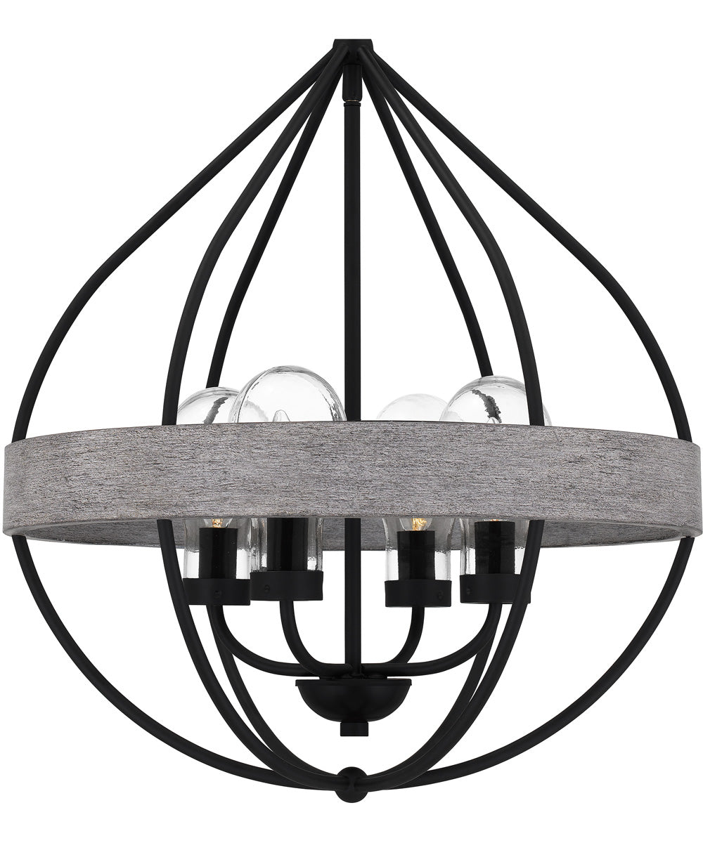 Tansy 4-light Pendant Matte Black
