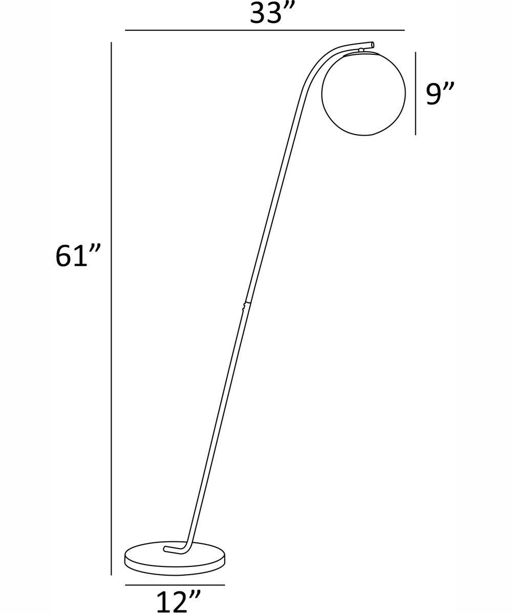 Roden 1-Light Floor Lamp Gold/Frost Glass Shade
