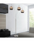 Kaylor 3-Light 3-Light Arc Lamp Brushed Nickel/Outer Rattan&Inner Fabric Shade