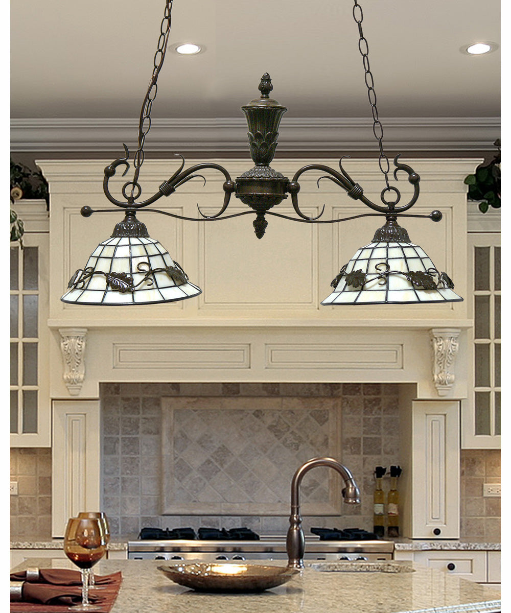 Savanna 2-Light Tiffany Island Fixture