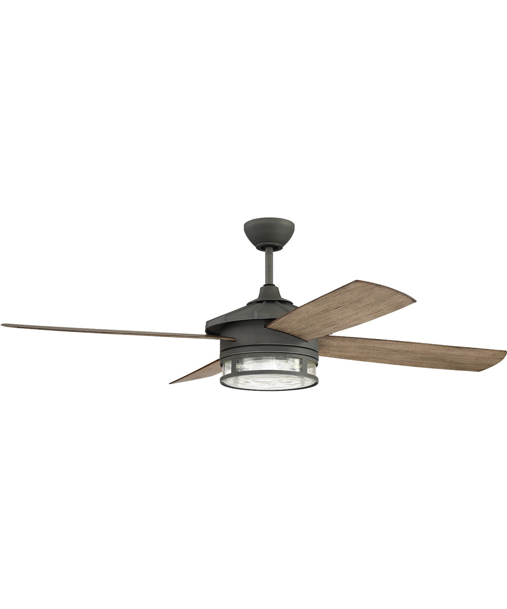 Stockman 1-Light LED Indoor/Outdoor Ceiling Fan (Blades Included) Aged Galvanized