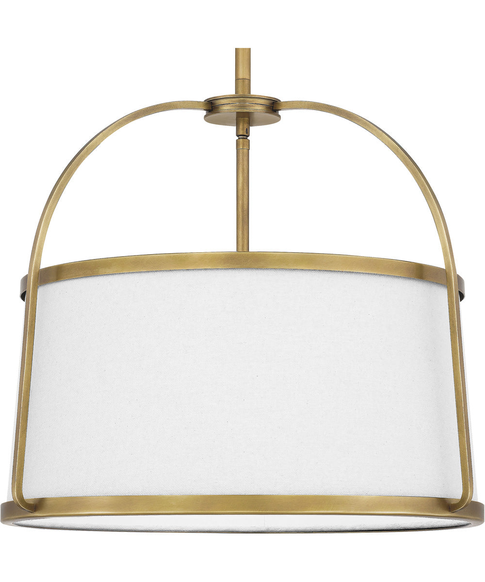 York 4-light Pendant Weathered Brass