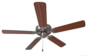 Basic-Max 52 inch Ceiling Fan Walnut/Pecan Blades Satin Nickel / Walnut / Pecan