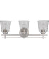 Drake 3-Light Bath Vanity Light Brushed Polished Nickel