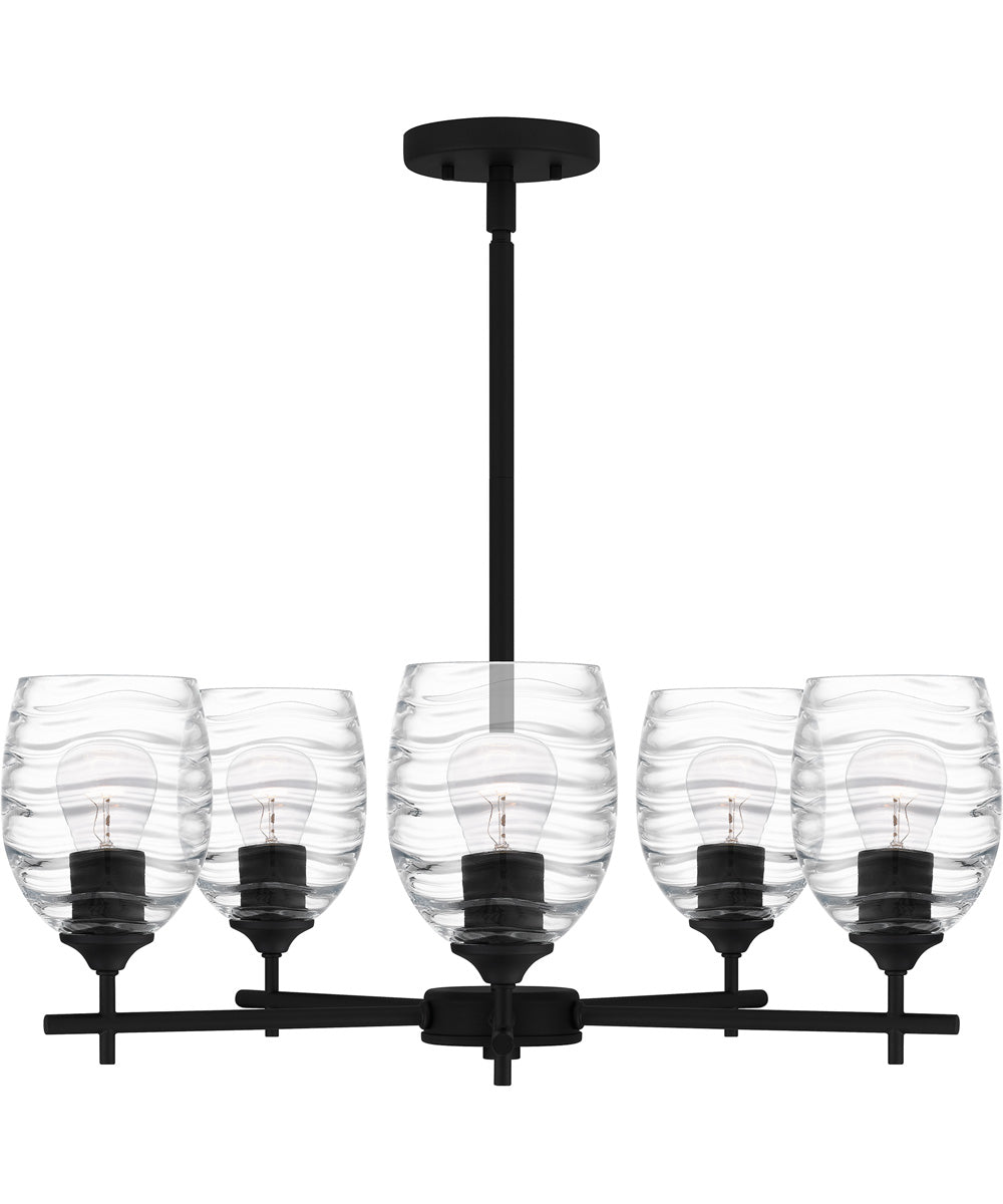 Lucy 5-light Chandelier Matte Black
