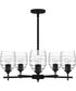 Lucy 5-light Chandelier Matte Black