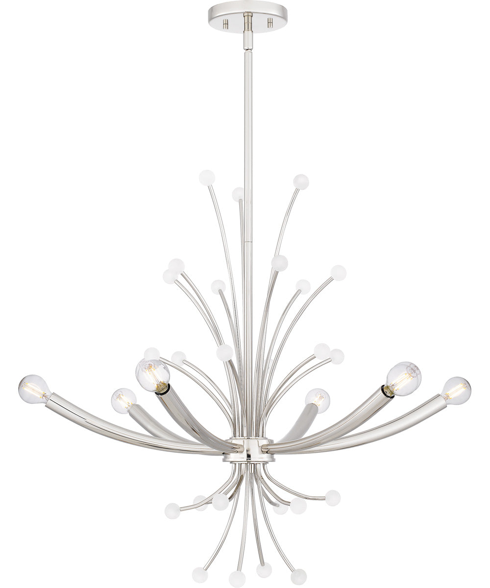 Kiera 6-light Chandelier Polished Nickel
