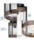 Whitmire  1-Light with Aged Oak Accents Clear Seeded Glass Farmhouse Outdoor Ceiling Mount Light Matte Black