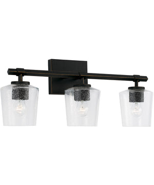 Ogden 3-Light Vanity Brushed Black Iron