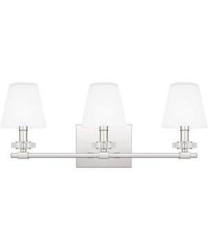 Kelsey Glen Large 3-light Bath Light Polished Nickel