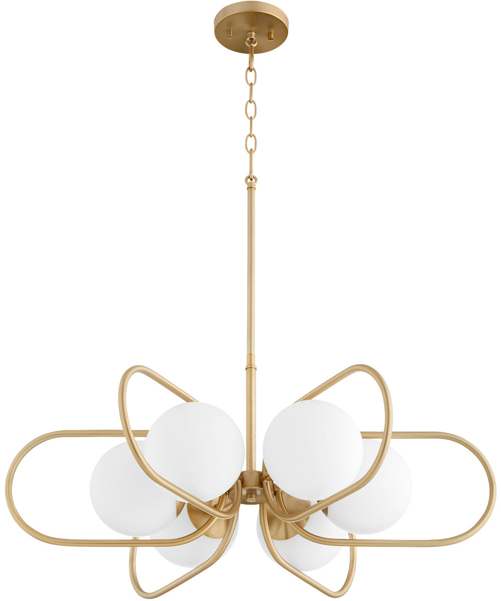 Belmont 6-light Chandelier Aged Brass