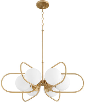 Belmont 6-light Chandelier Aged Brass