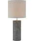 Dustin 1-Light Table Lamp Grey Ceramichrome/ Grey Fabric Shade