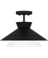 Quoizel Semi-Flush Mount Medium 1-light Semi Flush Mount Matte Black