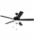 60" Outdoor Super Pro 211 2-Light Indoor/Outdoor Ceiling Fan Flat Black