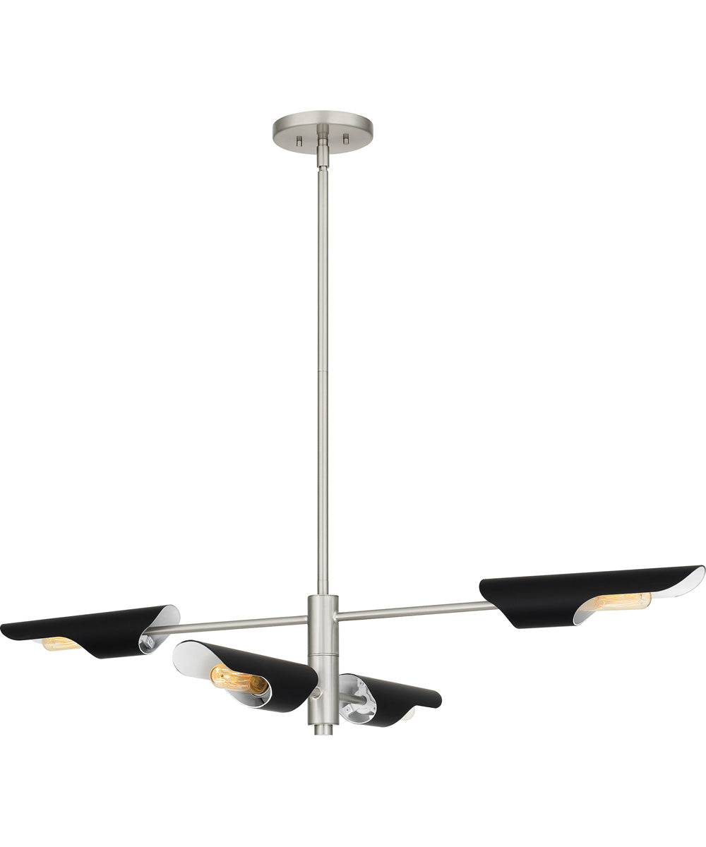 Leoni Medium 4-light Island Light Brushed Nickel