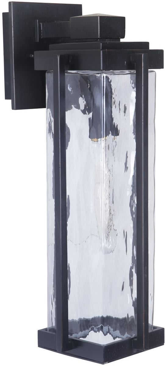 19"H Pyrmont 1-Light Outdoor Wall Light Oiled Bronze Gilded