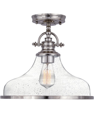 Grant 1-light Semi Flush Mount Brushed Nickel