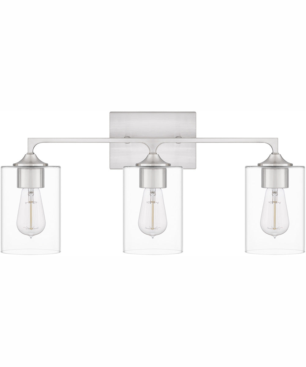 Prescott Large 3-light Bath Light Brushed Nickel