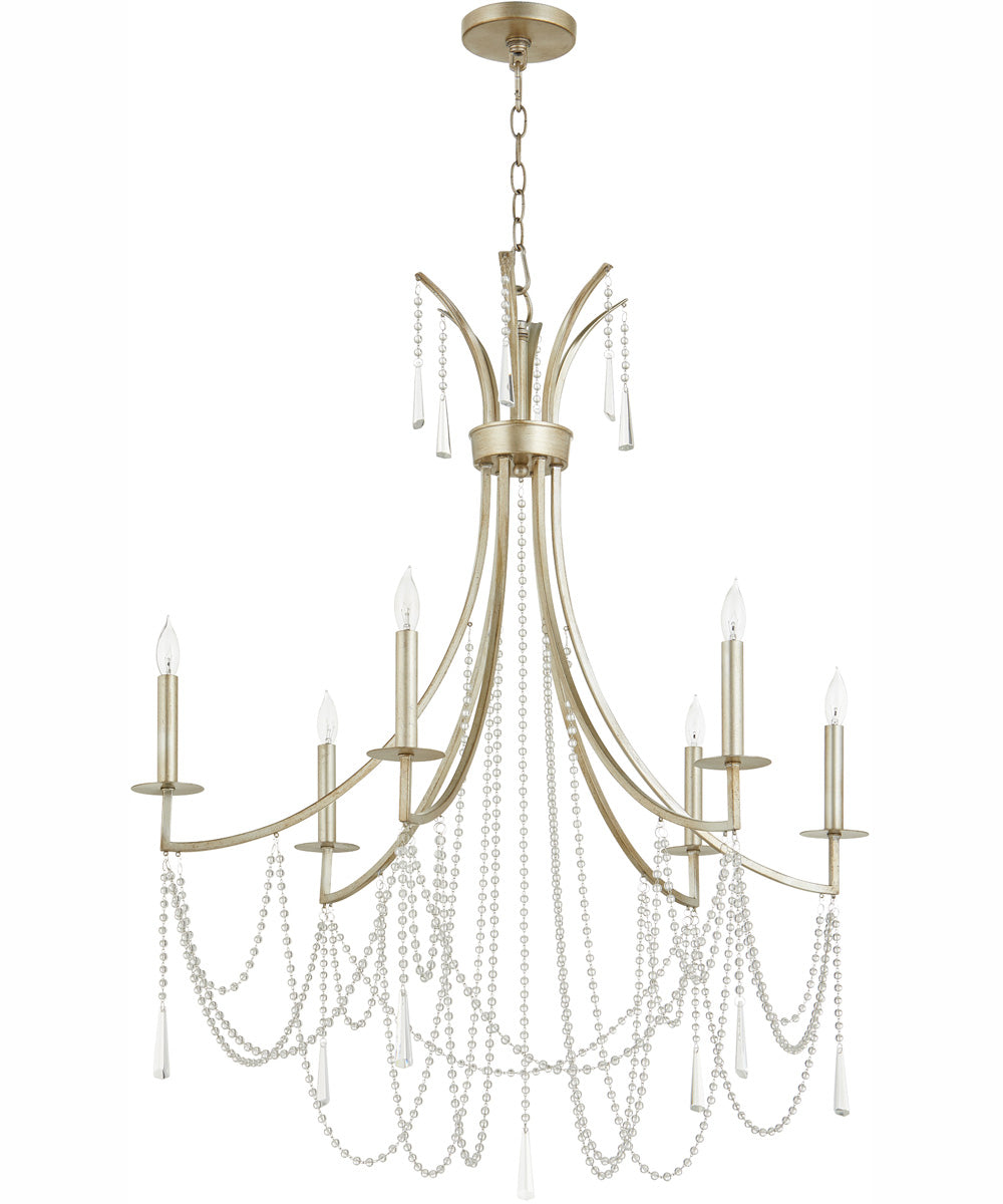 Malin 6-light Chandelier Antique Silver