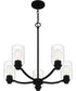 Acacia 5-light Chandelier Matte Black
