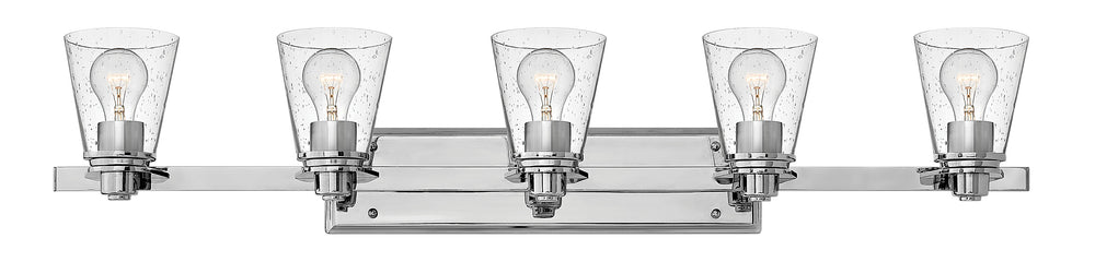 40"W Avon 5-Light Bath Five Light in Chrome with Clear