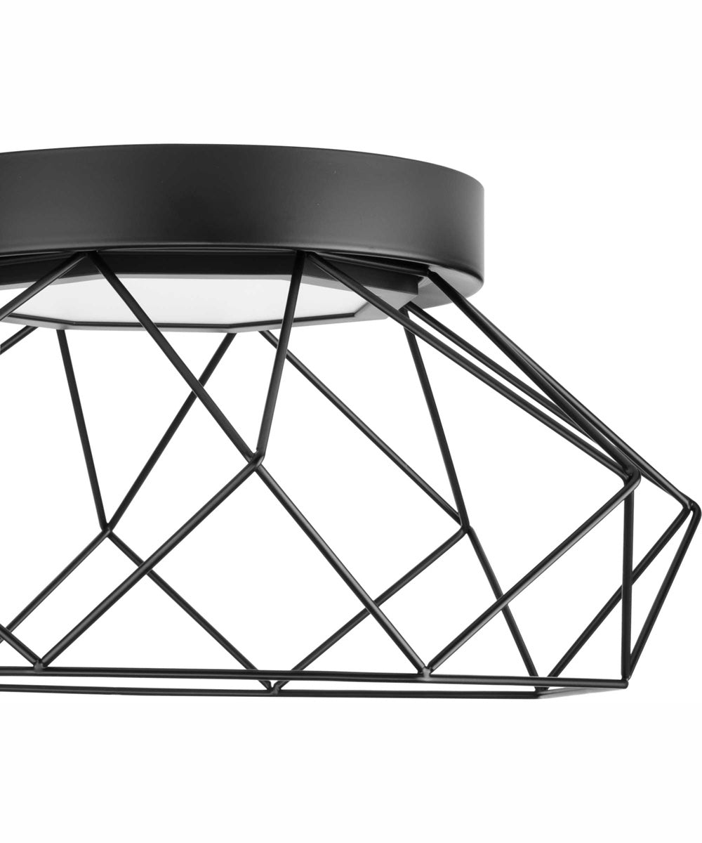 Geodesic LED Modern Flush Mount Light Matte Black