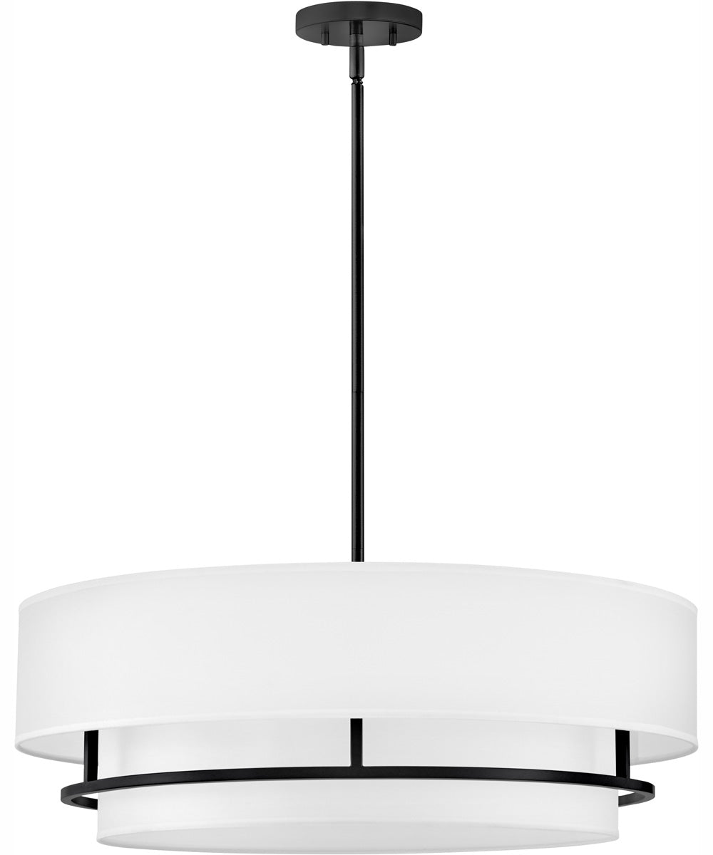 Graham 4-Light Extra Large Convertible Semi-flush Mount in Black