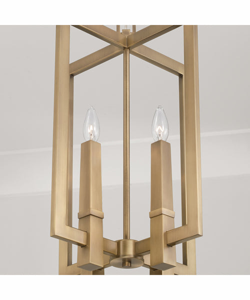 Blake Foyer Blake 4-Light Foyer Aged Brass 549641AD