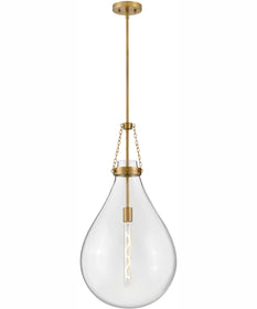 Eloise 1-Light Large Pendant in Lacquered Brass