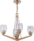 Guiding Star 4-Light Chandelier Satin Brass