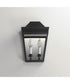 Oxford Outdoor 2-Light Wall Sconce Black