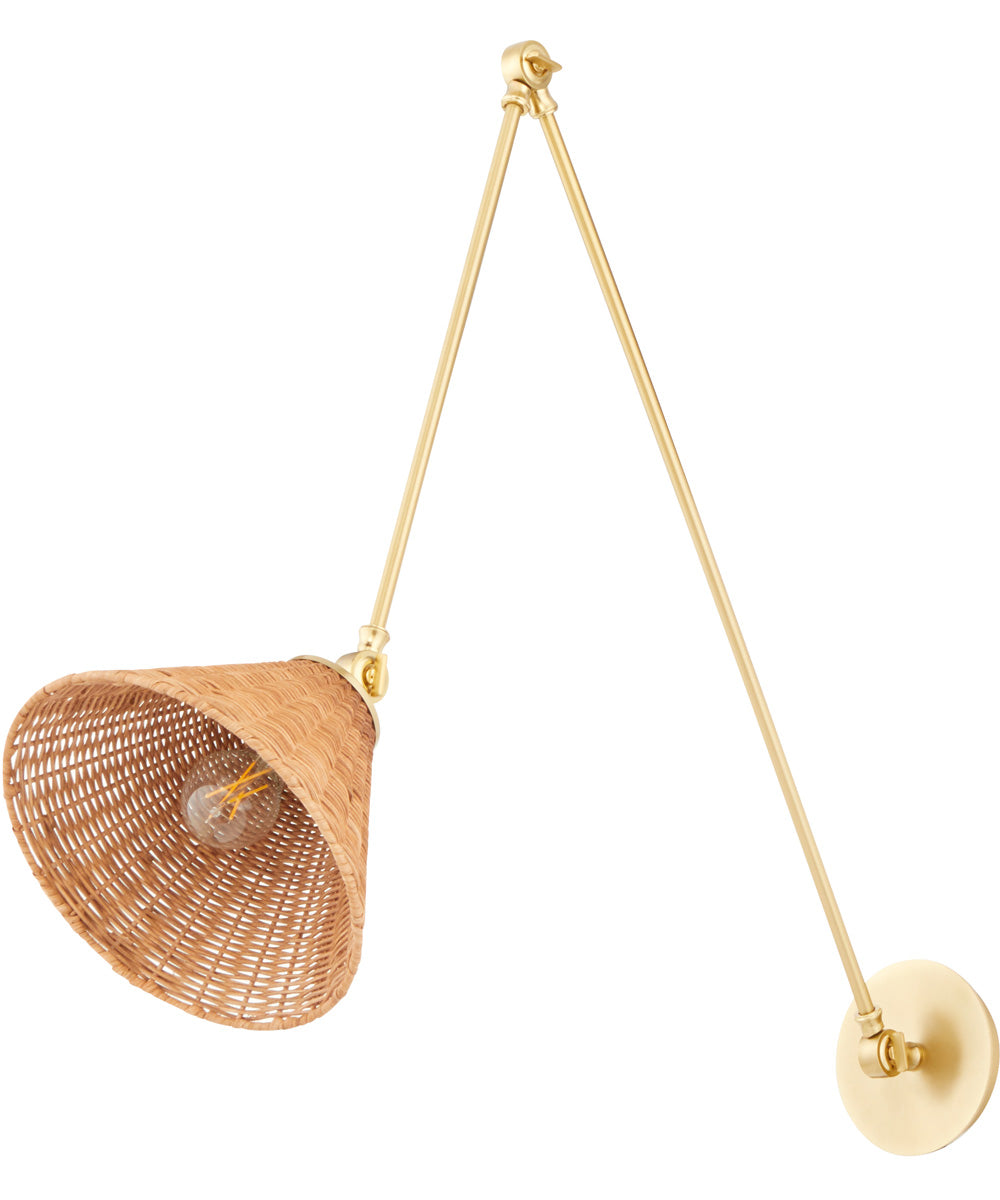 1-light Wall Mount Light Fixture Aged Brass