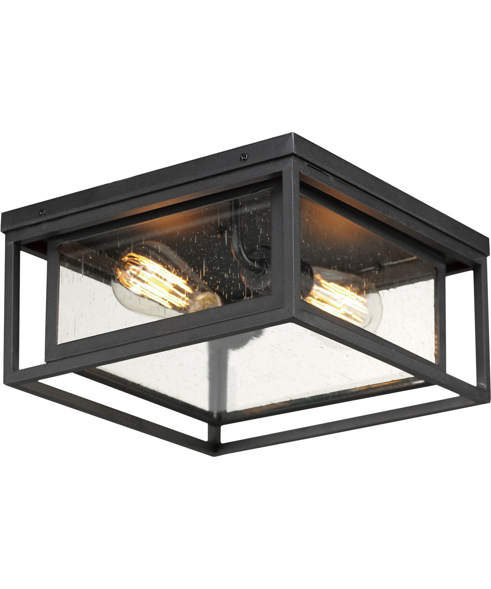 Cabana 2-Light Flush Mount Black