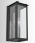 Hunt 1-Light Outdoor Wall Mount Rain or Shine - Black with Clear Glass