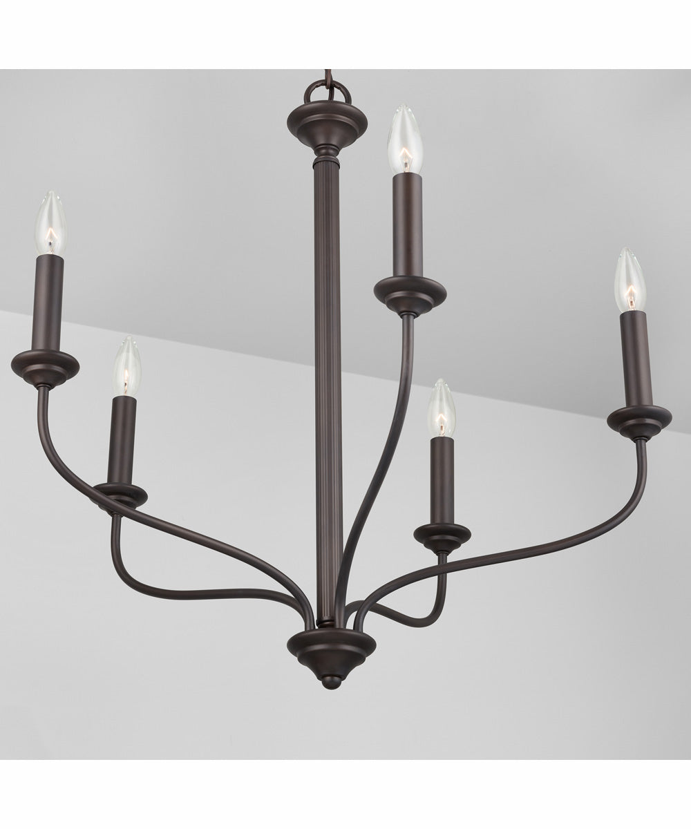 Crete 5-Light Chandelier Old Bronze