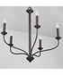 Crete 5-Light Chandelier Old Bronze