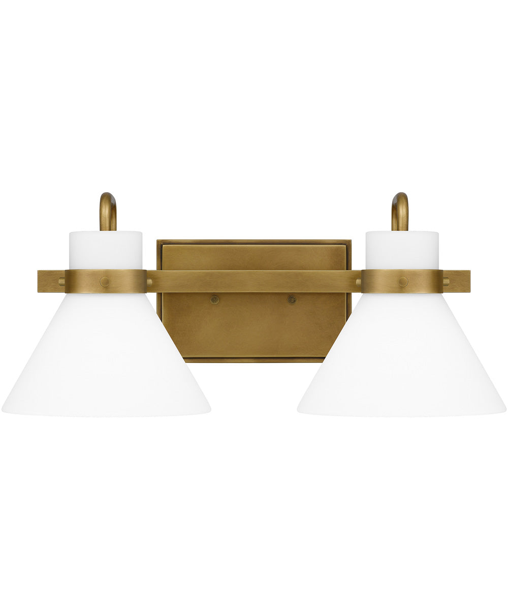 Regency Medium 2-light Bath Light Weathered Brass