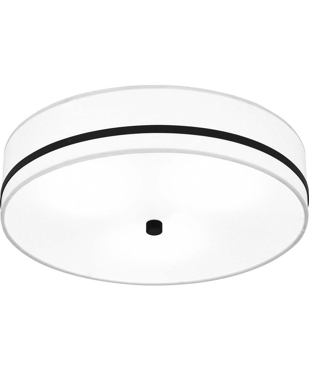 Quoizel Flush Mount Medium 3-light Flush Mount Matte Black