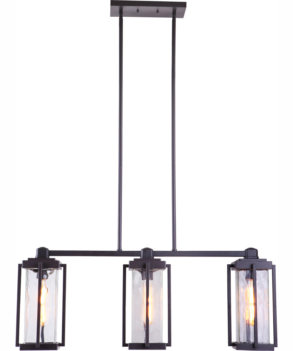 Pyrmont 3-Light Island Oiled Bronze Gilded