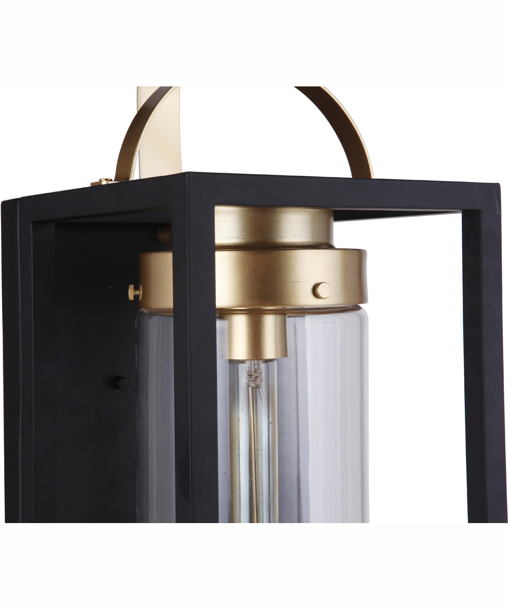 Neo 1-Light Outdoor Wall Lantern Midnight Satin Brass