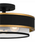 Quoizel Semi-Flush Mount Medium 3-light Semi Flush Mount Earth Black